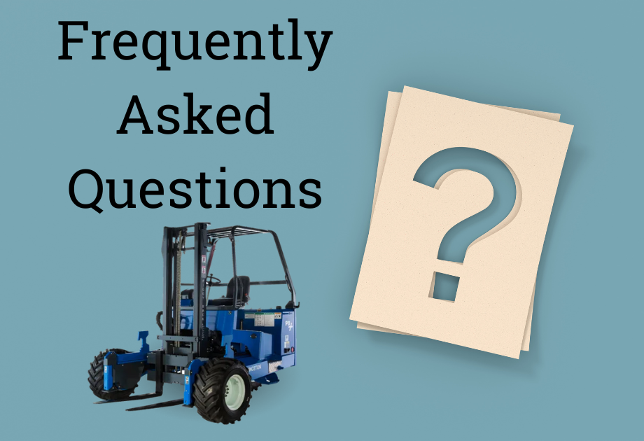 Princeton Piggyback forklift below the words, "Frequently Asked Questions"
